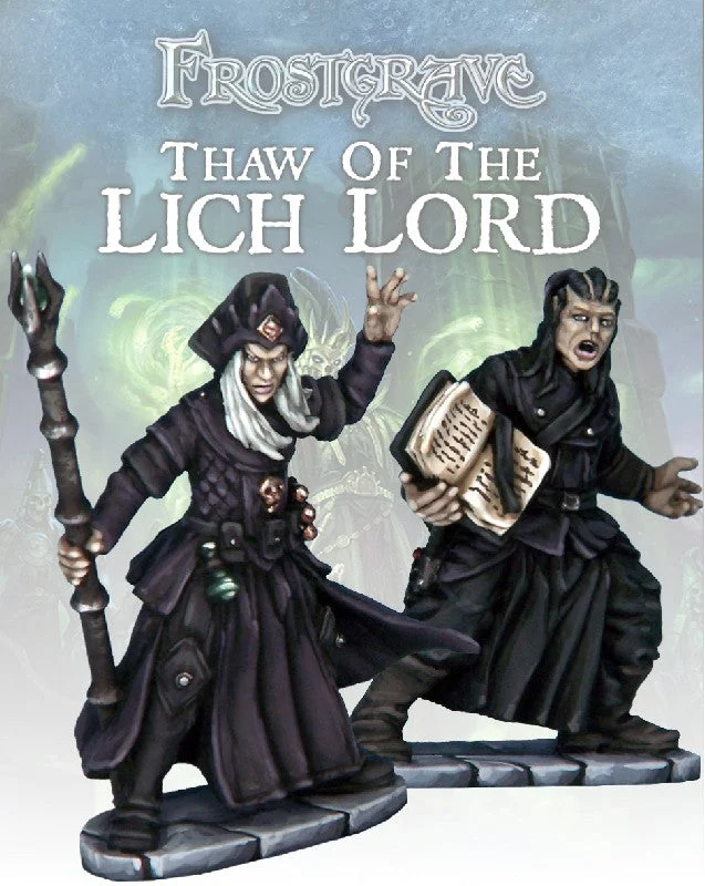 Frostgrave Lich & Apprentice, 28 mm Scale Model Metal Figures - North Star Military Figures
