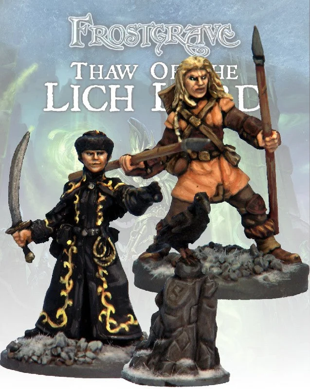 Frostgrave Crow Master & Javelineer, 28 mm Scale Model Metal Figures - North Star Military Figures