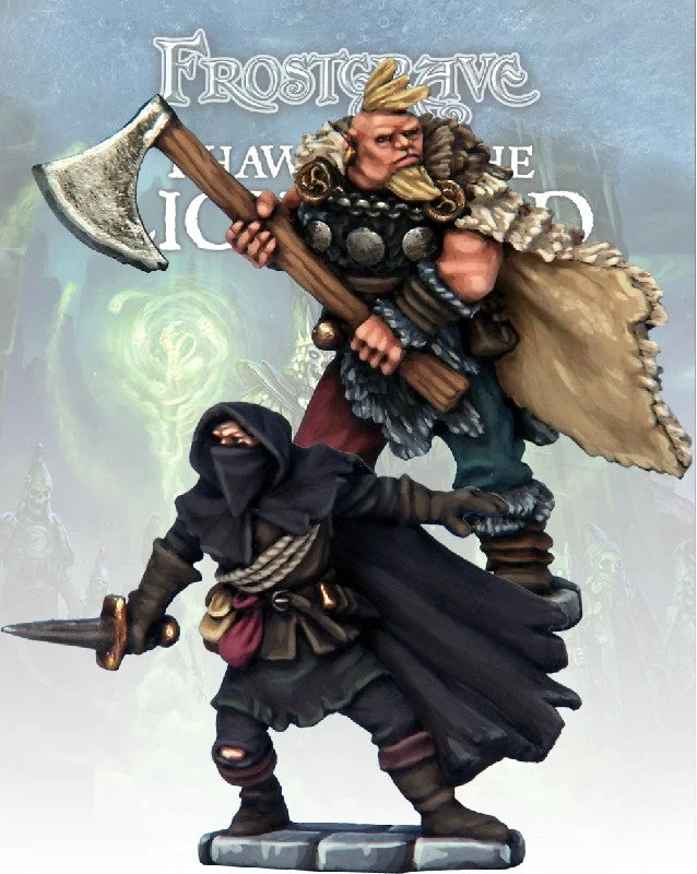 Frostgrave Cultist Thief & Barbarian, 28 mm Scale Model Metal Figures - North Star Military Figures