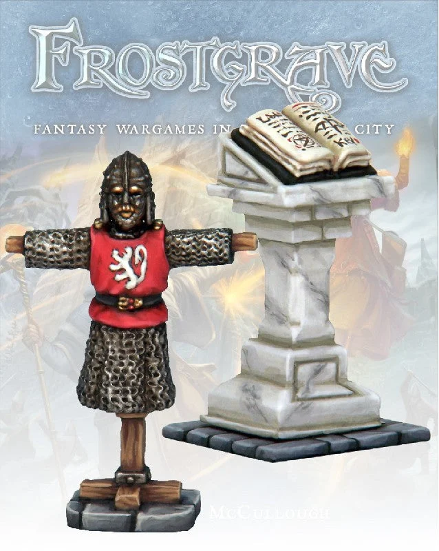 Frostgrave Armour Rack and Lectern, 28 mm Scale Model Metal Figures - North Star Military Figures