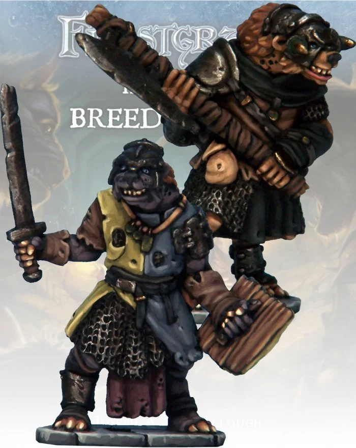 Frostgrave Gnoll Knight & Templar, 28 mm Scale Model Metal Figures - North Star Military Figures