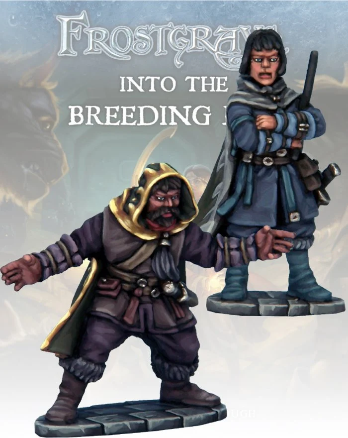Frostgrave Elementalist & Apprentice II, 28 mm Scale Model Metal Figures - North Star Military Figures