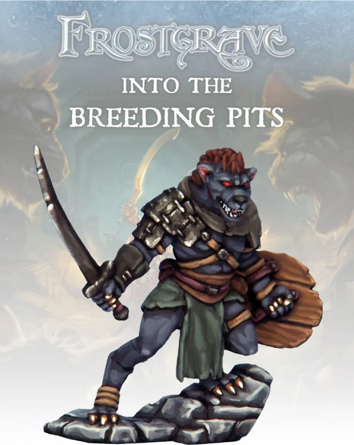 Frostgrave Gnoll Warchief, 28 mm Scale Model Metal Figure - North Star Military Figures