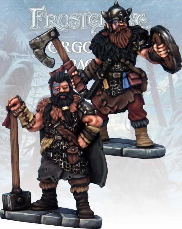 Frostgrave Barbarian Knight & Templar, 28 mm Scale Model Metal Figures - North Star Military Figures