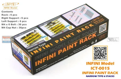 INFICT0015 Infini Model Paint Stand - Narrow Type (26mm/1.02in width) with 6 Stacks