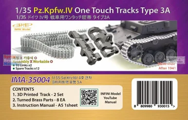 INFIMA35004 1:35 Infini Model Panzer IV One Touch Tracks Type 3A (38cm Wide / After 1941)