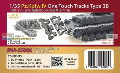 INFIMA35006 1:35 Infini Model Panzer IV One Touch Tracks Type 3B (38cm Wide / After 1942)