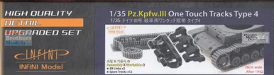 INFIMA35009 1:35 Infini Model Panzer III One Touch Tracks Type 4 (38cm Wide / After 1942)