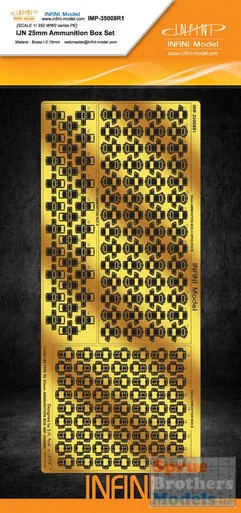 INFIMP35008R1 1:350 Infini Model IJN WW2 25mm Ammunition Box Set