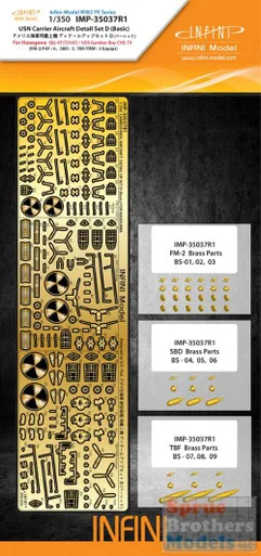 INFIMP35037R1 1:350 Infini Model USN Carrier Aircraft Detail Set D (Basic) FM2 F4F SBD TBF/TBM (HAS kit)