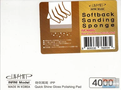 INFISP4000G Infini Model Softback Sanding Sponge - Quick Shine Gloss Polishing Pad / 4000 Grit