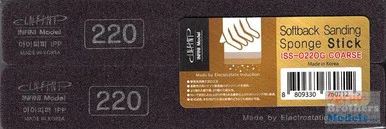 INFISS0220G Infini Model Softback Sanding Stick - Coarse / 220 Grit