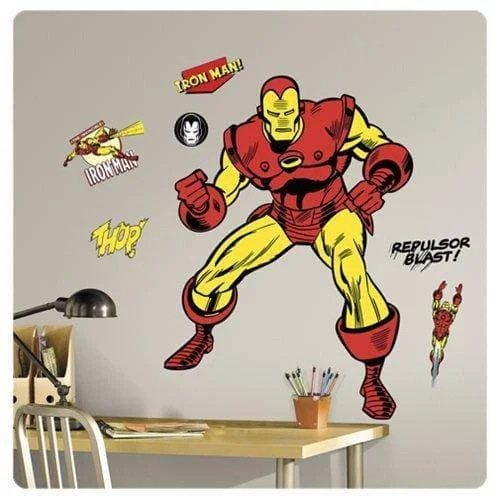 Iron Man Classic Comic Peel and Stick Giant Wall Decals - Roommates