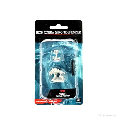 Wizkids 90243 Dungeons & Dragons Nolzur's Marvelous Unpainted Miniatures: Iron Cobra & Iron Defender