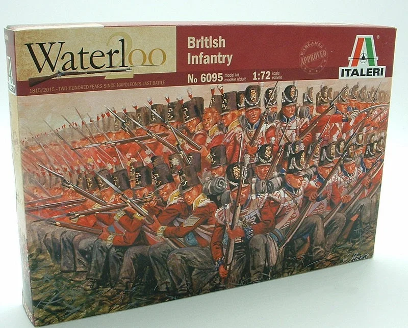 Napoleonic Wars Waterloo British Infantry 1815 1/72 Scale Plastic Figures - Italeri