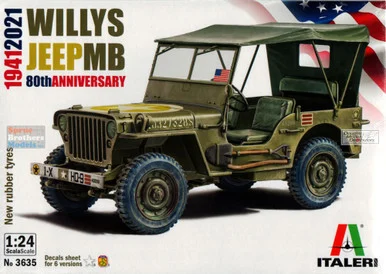 ITA3635 1:24 Italeri Willys Jeep MB 1941 - 2021 (80th Anniversary)