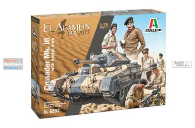 ITA6592 1:35 Italeri Crusader Mk.III with Crew El Alamein 1942