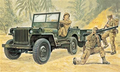 1/35 Italeri Jeep with Trailer Plastic Model Kit