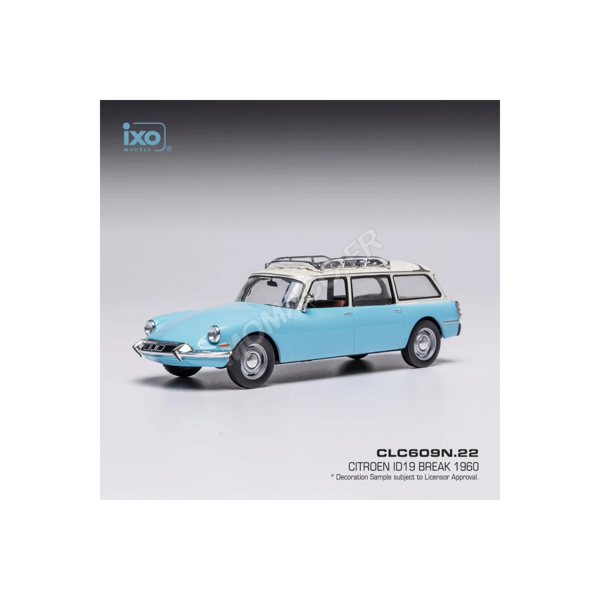 Citroen id 19 break 1960 light blue/white Die cast - IXO MODELS