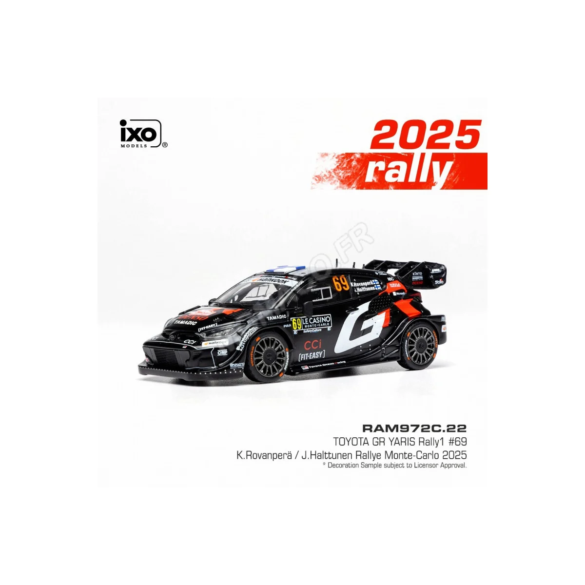 Toyota gr yaris rally1 69 rovanperä/halttunen wrc rallye monte-carlo 2025 Die cast