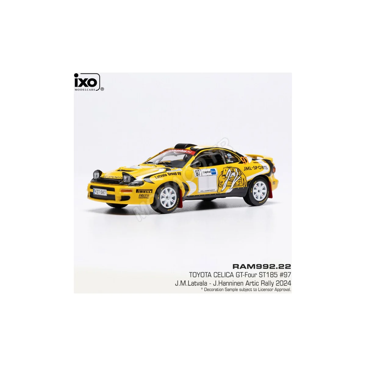 Toyota celica gt 4 turbo (st 185) 97 latvalla/hanninen rallye artic lapland 2024 Die cast - IXO MODELS
