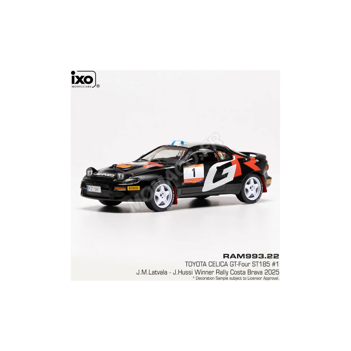 Toyota celica gt 4 turbo (st 185) 97 latvalla/hussi rally costa brava 2025 Die cast - IXO MODELS