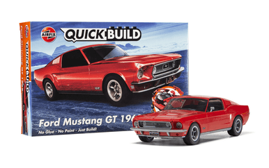 Airfix J6035 1968 Ford Mustang GT Quick Build Model Kit - Airfix Models