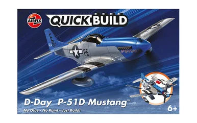 Airfix J6046 P51D Mustang D-Day Fighter Quick Build Model Kit