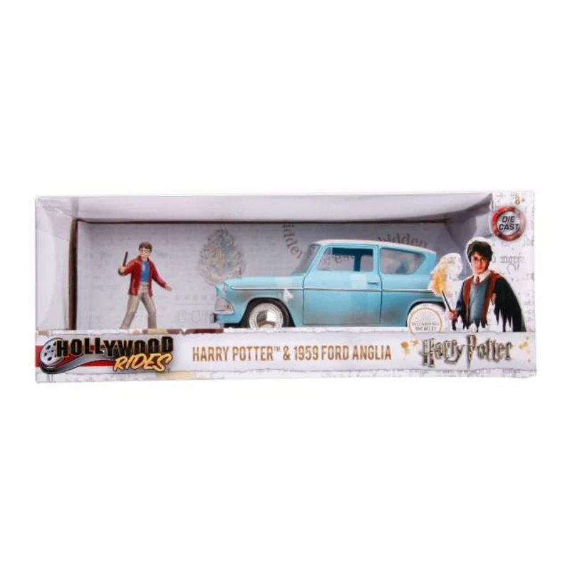 Harry Potter: 1959 Ford Anglia with Harry Potter Figure 1:24 Die cast - Jada Toys
