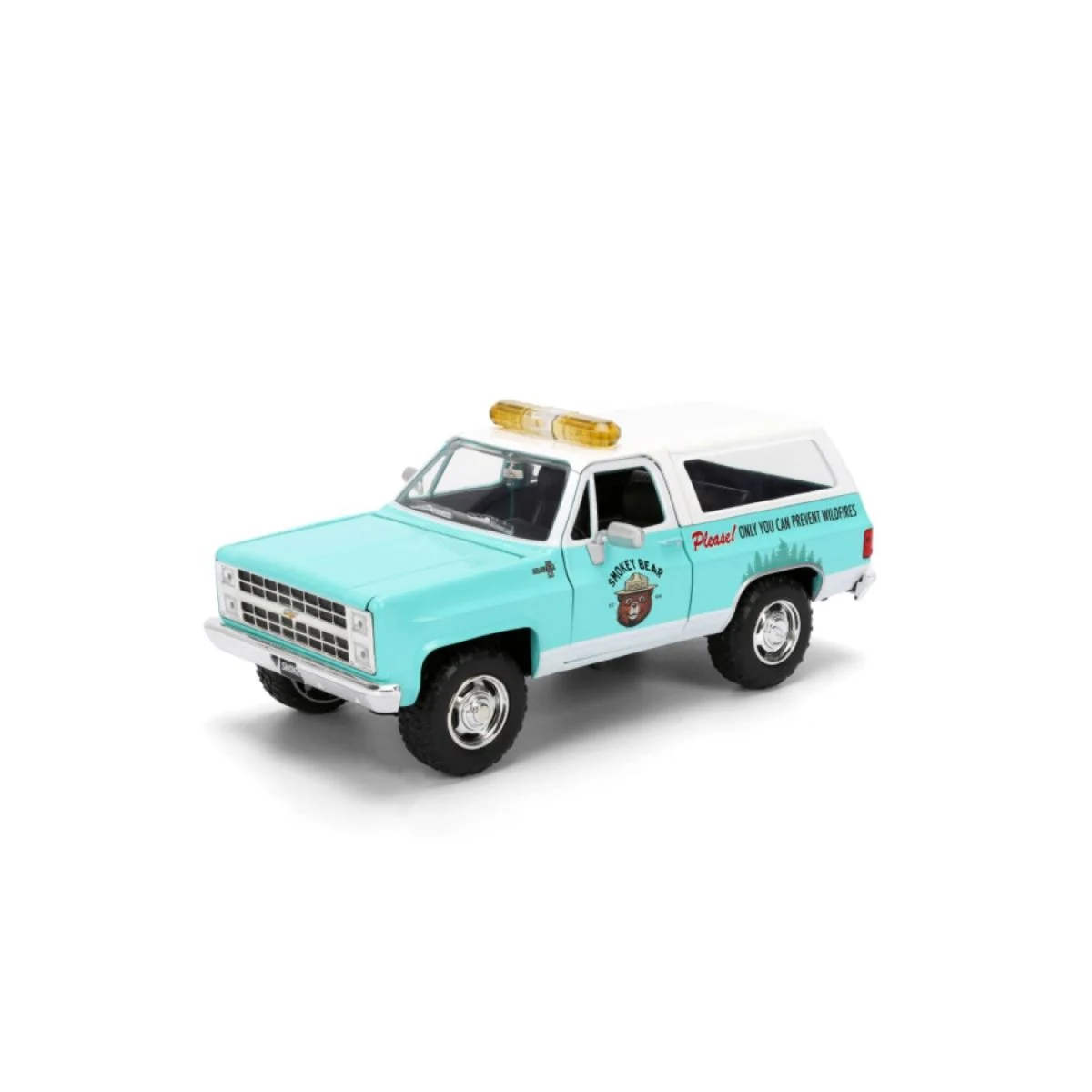 Jada 36294 chevrolet blazer w/smokey bear figure glossy blue hollywood rides 1980 1/24 - Jada Toys
