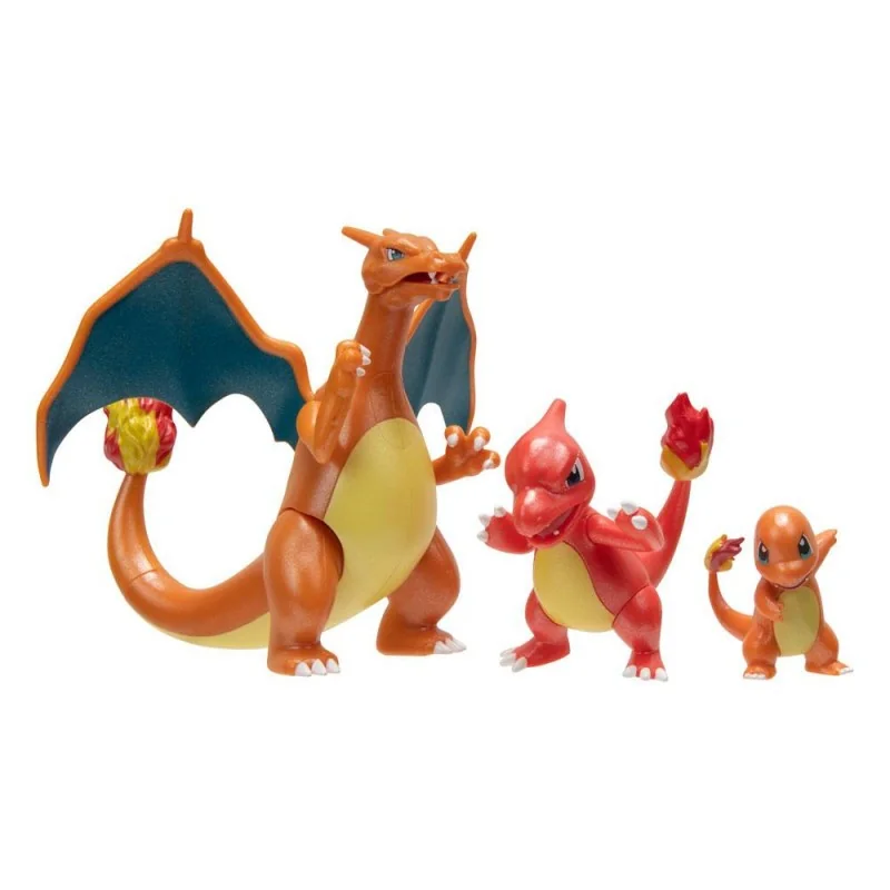 Pokemon pack 3 Select Evolution figurines Charmander, Charmeleon, Charizard Action figure - Jazwares