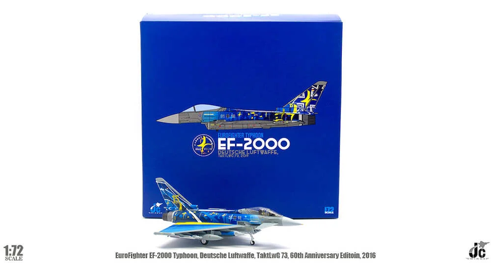 Eurofighter EF2000 Typhoon Luftwaffe TaktLwG 73 “Steinhoff” 60th Anniversary 2019, 1:72 Scale Diecast Model - JC Wings