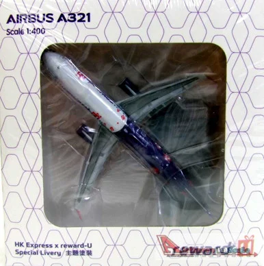 JCW4003 1:400 JC Wings Hong Kong Express Airbus A321(W) 'Reward-U Livery' (pre-painted/pre-built)