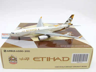 T3-JCW4501 1:400 JC Wings Etihad Airbus A330-200 Reg #A6-EYD (pre-painted/pre-built)
