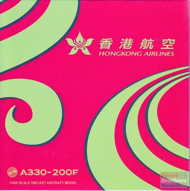 JCW4675 1:400 JC Wings HongKong Airlines Airbus A330-200F Reg #B-LNV (pre-painted/pre-built)