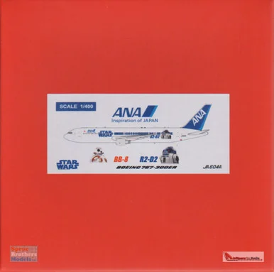 JCW4763003 1:400 JC Wings ANA Boeing 767-300ER Reg #JA604A Star Wars R2-D2 (pre-painted/pre-built)