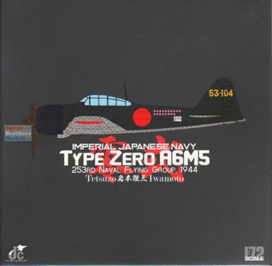 JCW72ZERO001 1:72 JC Wings Military A6M5 Zero 253rd Naval Flying Group 1944 WO Tetsuzo Iwamoto (pre-painted/pre-built)