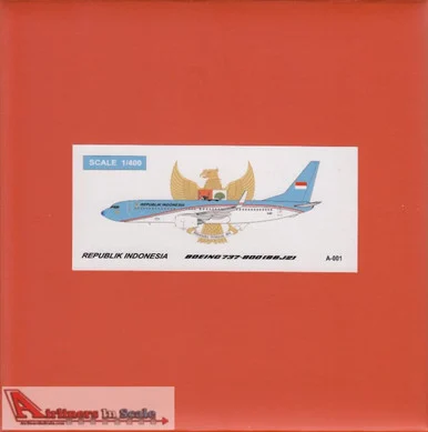 JCW8001 1:400 JC Wings Indonesian Air Force Boeing 737-800(W) BBJ2 A-001 (pre-painted/pre-built)