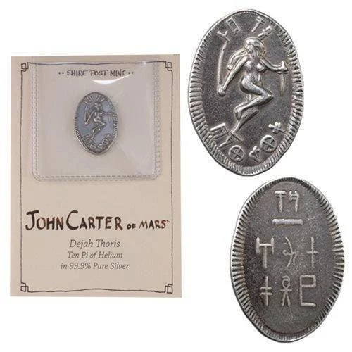 John Carter of Mars Dejah Thoris Silver Ten Pi Coin - Shire Post Mint
