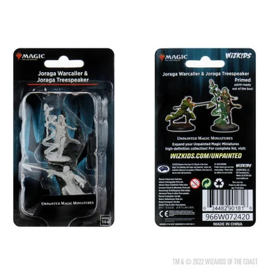 Wizkids 90181 Magic the Gathering Unpainted Miniatures: Joraga Warcaller & Joraga Treespeaker (Elves)