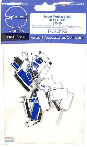 JST006 1:400 Jetset Models - Delta Airlines Ground Support Equipment (GSE) Set