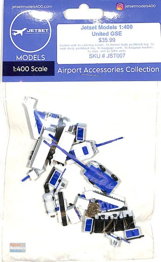 JST007 1:400 Jetset Models - United Airlines Ground Support Equipment (GSE) Set