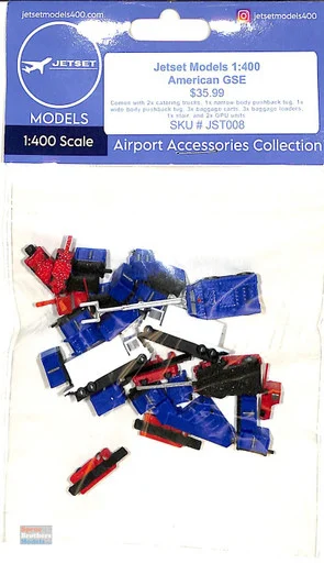 JST008 1:400 Jetset Models - American Airlines Ground Support Equipment (GSE) Set