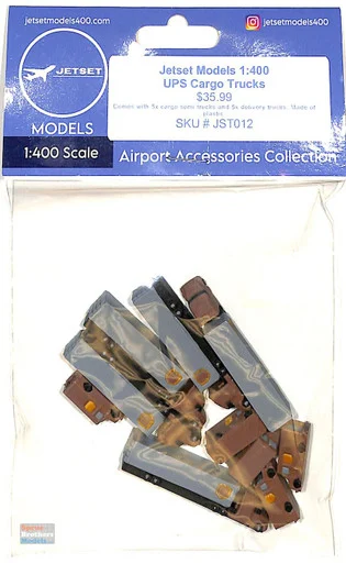 JST012 1:400 Jetset Models - UPS Cargo Trucks Set