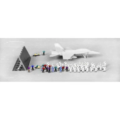 1/350 KA Models Models USN Aircraft Carrier Deck Crew 3D Figures - Un-Painted
