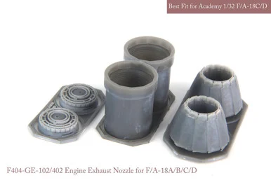 1/32 KA Models [SE] F/A-18A/B/C/D EXHAUST NOZZLE & AFTER BURNER SET (CLOSED) for Academy