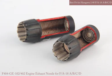1/48 KA Models F/A-18 A/B/C/D GE EXHAUST NOZZLE & AFTER BURNER SET(OPENED) for Hasegawa