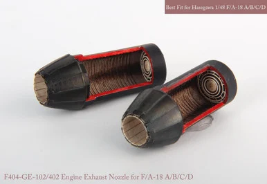 1/48 KA Models F/A-18 A/B/C/D GE EXHAUST NOZZLE & AFTER BURNER SET(CLOSED) for Hasegawa