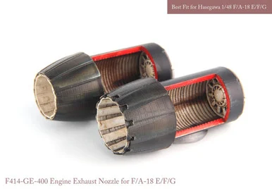 1/48 KA Models F/A-18E/F NOZZLE & AFTER BURNER SET (CLOSED) for Hasegawa