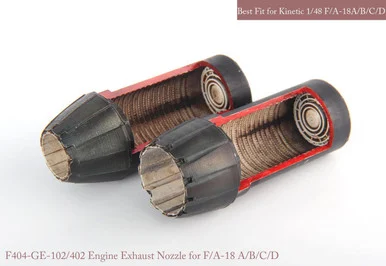 1/48 KA Models F/A-18 A/B/C/D GE EXHAUST NOZZLE & AFTER BURNER SET (CLOSED) for Kinetic